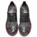 Genuine Leather Handmade Stitching Retro Comfy Side-zip Low Heel Oxfords Shoes