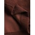 Women Corduroy Solid Color Vintage Side Pockets Buttons Lapel Long Sleeve Casual Shirts