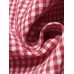 Women Long Sleeve Plaid Buttons Stand Collar Vintage Blouse