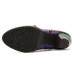 Genuine Leather Splicing Woolen Design Floral Colorblock Side-zip Comfy Chunky Heel Short Boots